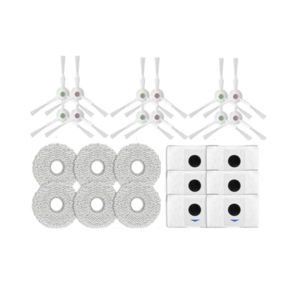 24 kpl Deebot T20/t20max/t20pro/x1 Omni/t10 Omni/turbo pölynimurin osat Sivuharja pölypussi As Shown