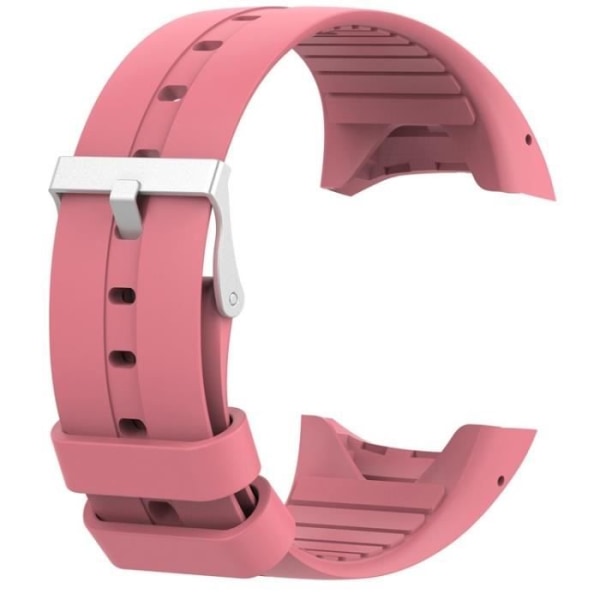 Stilfuld urrem Silikonebånd til Polar Watch M400 M430 GPS 6,5-9,5 tommer (Pink)