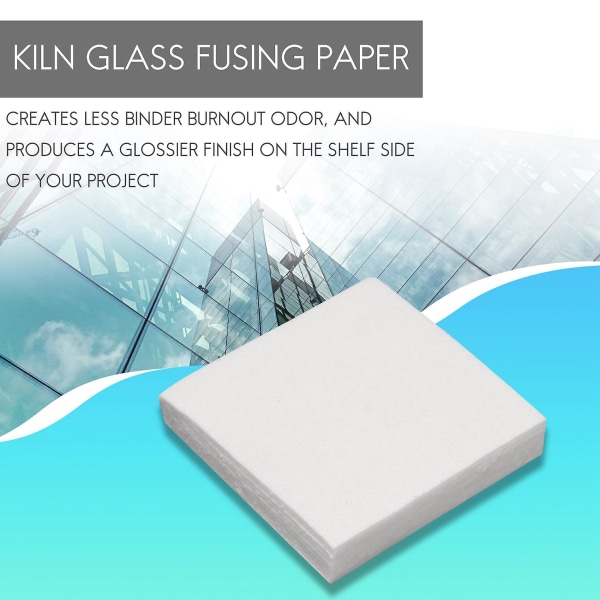 50 ark keramisk fiber firkantet ovn glass fusjonspapir Husholdningsverktøy white