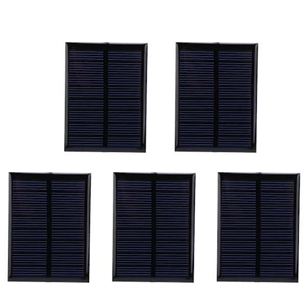 5 stk. Mini solcellepanel Epoxy cellekortmodul for batterileker Laderlys 4V 150mA