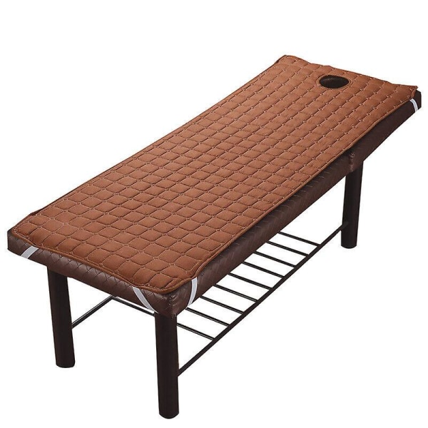 Sängkläde för massagebord, skönhetssalong, spa, med ansiktshål, 185*70cm coffee