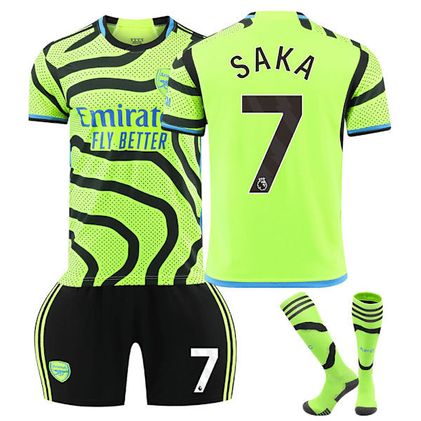 2324 Arsenal away jersey football uniform set+sock-Saka 28(150-160cm)