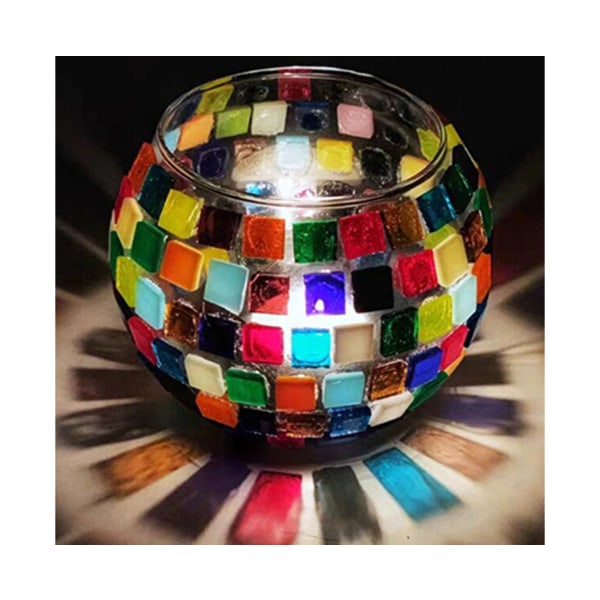 Mosaikkglassfliser - 250 stk, flerfarget for kunsthåndverk