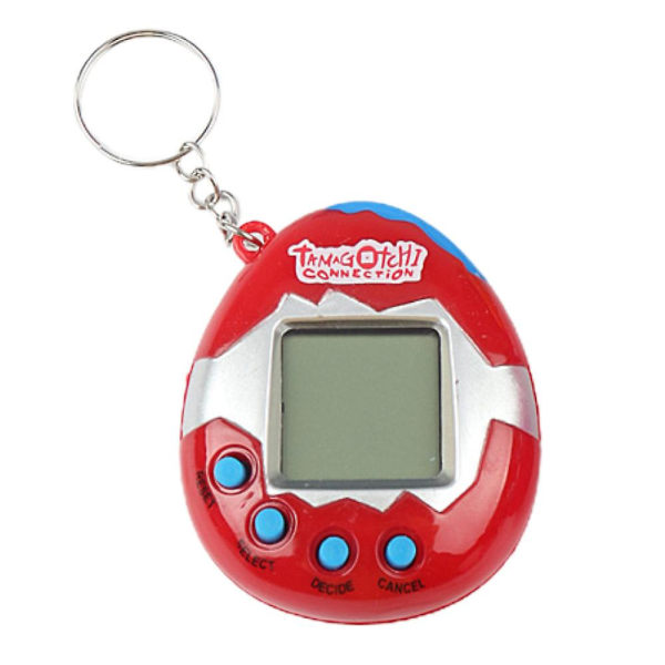 Tamagotchi Electronic Cyber ​​Virtual Pet Toy Retro Game Nostalgisk nyckelringspresent från 90-talet Red