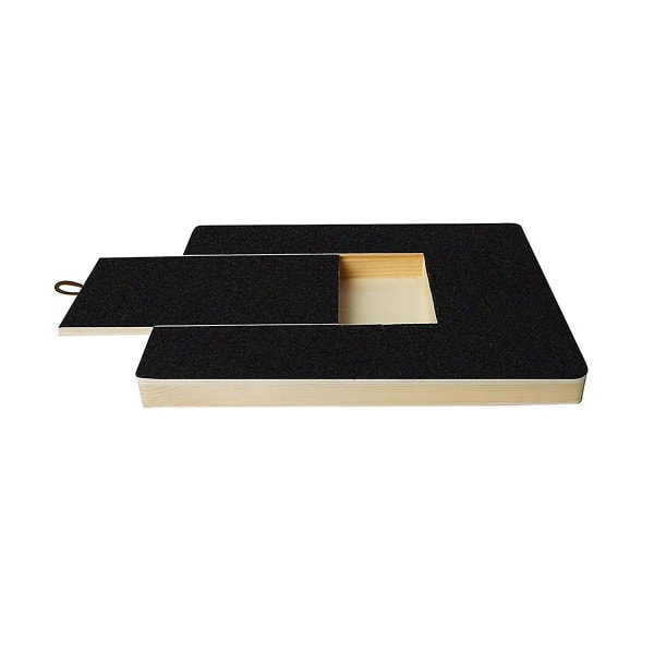 Hundeneglepote-skrabepude - File Trimmer Board Trimning Scratcher Box Emery Sandpapir Filing Scratch KL Wood Color