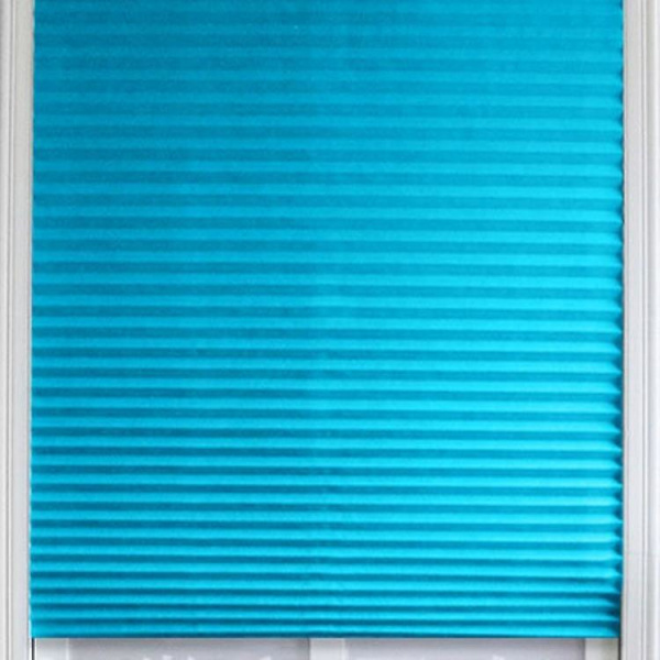 Självhäftande plisségardiner Många storlekar/färger Easy Fit Installation Uterum Blue 90*180CM