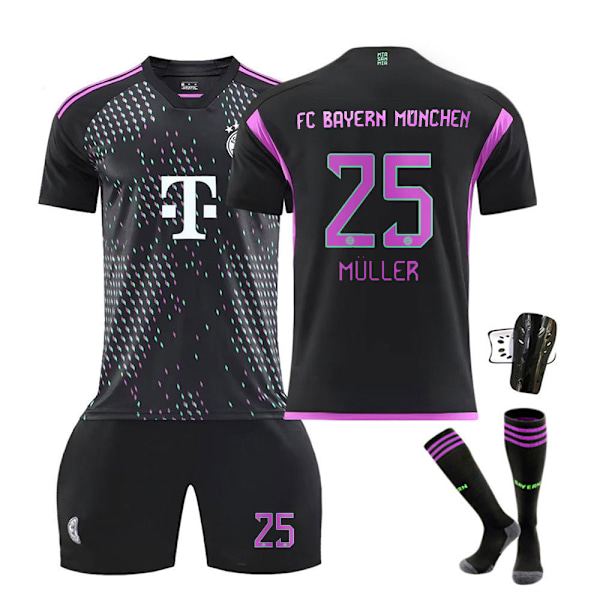 2324 Bayern borta Muller fotbollströja set B L(175-180cm)