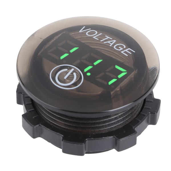 Universell LED DC digital voltmeter spänningsmätare bilbatterimätare 12‑24V med touch switchGrön