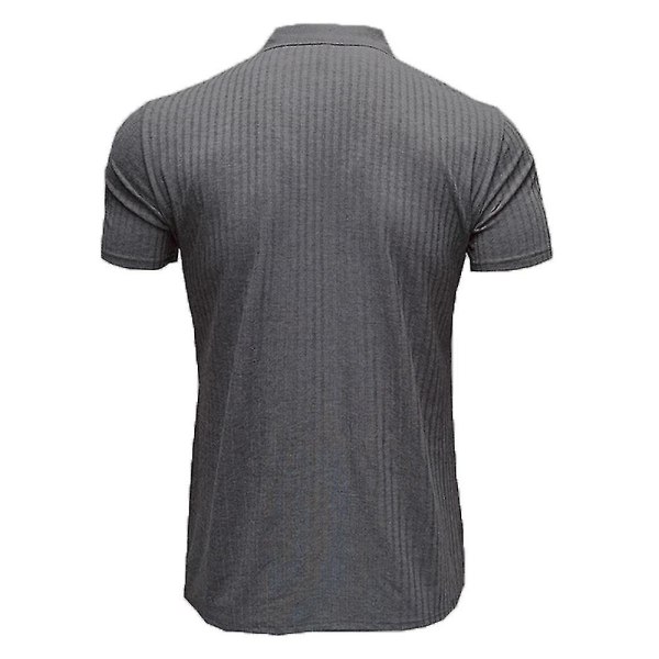 Mænds Polo Shirt Kortærmet T-shirt Golf Toppe Dark Grey L