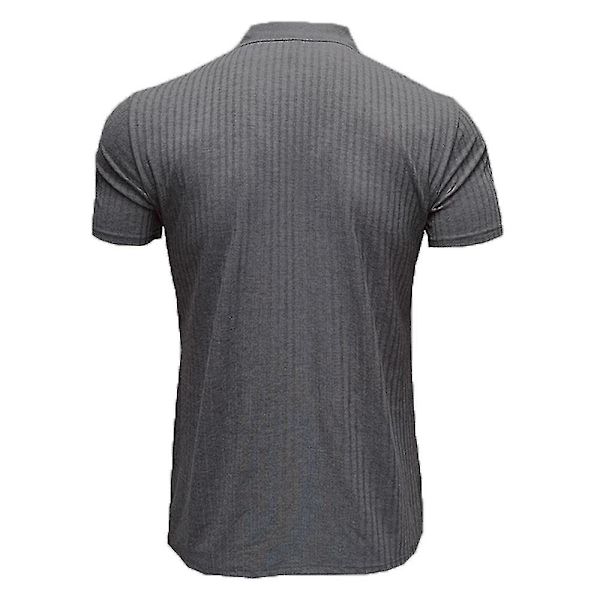 Miesten Polopaita Lyhythihainen T-paita Golf-Paita Dark Grey 2XL