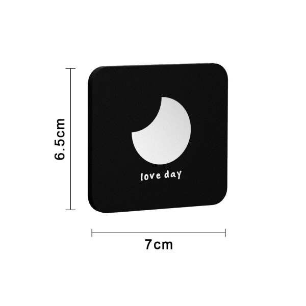 Kompakt rejsemakeup forstørrelsesspejl Lille bærbart foldespejl med håndholdt og let at bære Black-moon stil