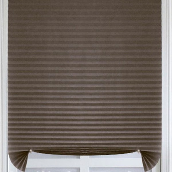 Självhäftande plisségardiner Många storlekar/färger Easy Fit Installation Uterum Coffee 60*150CM