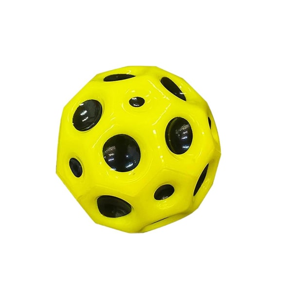 6 st Astro Jump Balls Rymdbollar Extremt Hög Studsboll Tiktok Pop Studsboll Månbol Gummi Studs Sensorisk Boll -ES yellow