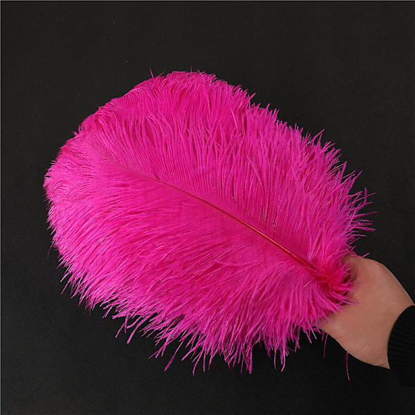 10-50 pakker 30-35cm Store Strudsefjer Plume Håndværk Bryllup Fest Dekorationer Rose Red 10