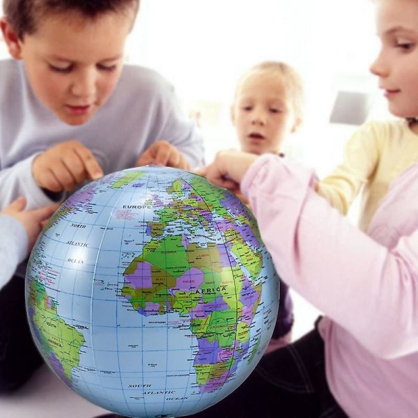 30 cm oppblåsbar verdensklode Jordkart Undervisning i geografi Strand svømmebasseng / sprutende vann -ES