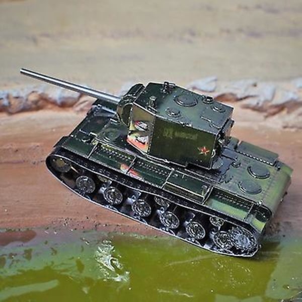 3D-metallipalapeli tee itse käsikirja Kuuluisat panssarivaunujen sotilassarjan tiikeritankit T-34 Js-2 M1a1 tankkimalli Kokoa palapeli KV2 Tank