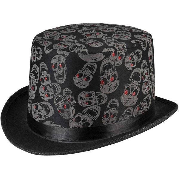 Day Of The Dead Skull Top Hat - Fancy Dress Accessory
