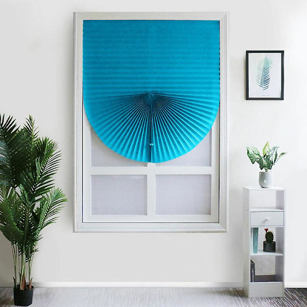 Självhäftande plisségardiner Många storlekar/färger Easy Fit Installation Uterum Blue 90*180CM