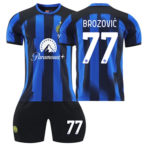 23-24 Inter Milan hjemme fodboldtrøje - Brozovic 22(120-130cm)