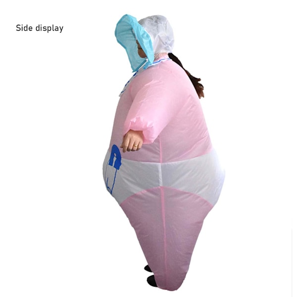 Spoof Vuxen Rosa Baby Uppblåsbar Kläder Lätt Rolig Cosplay Kostym för Aktivitetsfest Scen Pink Baby