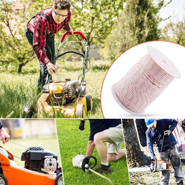 Recoil-käynnistysnaru 3,5 mm 100 metriä Yhteensopiva Stihlin, Husqvarnan, Echon, Poulanin, Homeliten, McCullochin, Sears Cramersmanin trimmerien kanssa