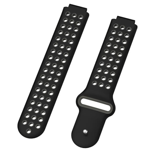 Silikone urrem til Garmin Forerunner 220 230 235 630 620 735 645 Approach S20 S60 GPS-ur (grå+sort)
