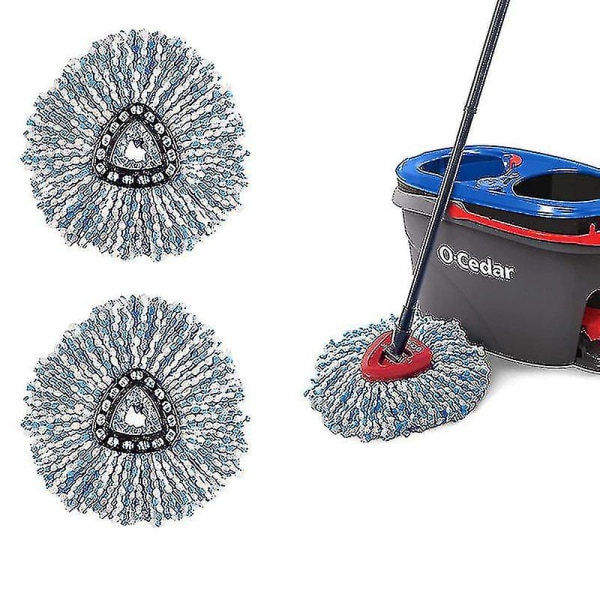 1/3/4/6 kpl Vileda/o-cedar -yhteensopivia mikrokuitu-mopin lisävarusteita, pyörivä moppi lattian puhdistukseen blue 3PCS