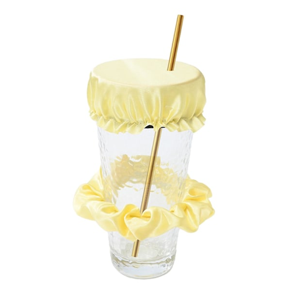 Drikkedæks-Scrunchie - Den Genanvendelige Drikkevare-Spikning Forebyggelses-Scrunchie Som Set I Shark Tank Til Kvinder Yellow