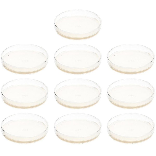 10 stk ferdige agarplater petriskåler med agar vitenskapelig eksperimentutstyr -ES