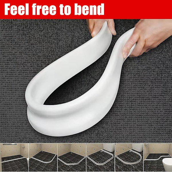 Badrum Kök Vattenpropp Torr Och Våt Separation Silikon Vattenbarriärer Golv 80cm