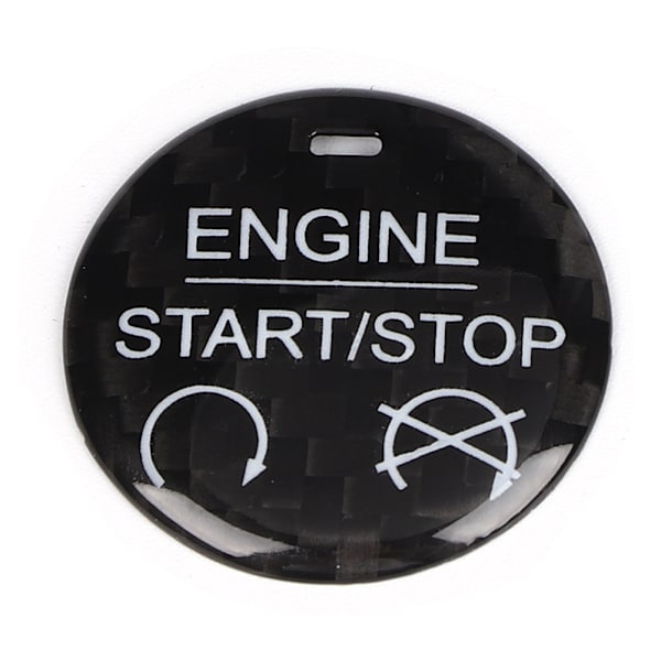 Venstre hånd drev kulfiber start stop knap trim dekoration passer til Ford Mustang 2015-2019