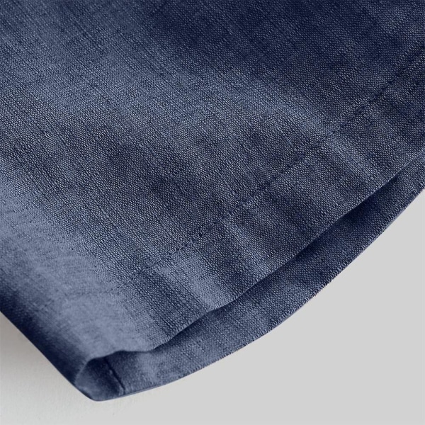 Herreoverdeler Ensfargede sommerskjorter med korte ermer Navy Blue XL