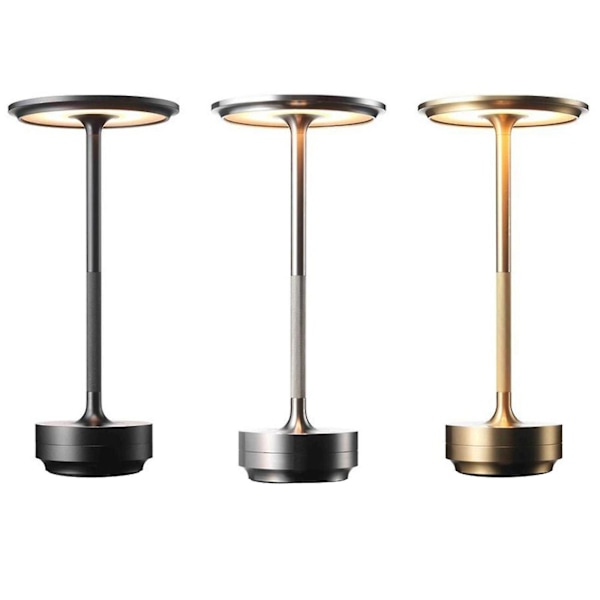 Kreativ Metalisk Trådløs Bordlampe Dæmpbar & Genopladelig Vandafvisende Skrivebordslampe - Snngv Gold