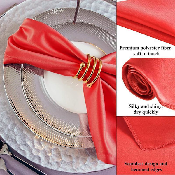 50 st Polyester Enfärgad Tyg Servetter För Bröllop Duk Bord Middag