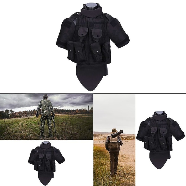 Tactical Vest Outdoor Viktbärande Airsoft For Herr Svart