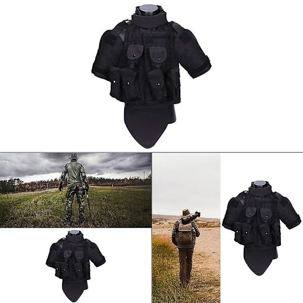 Taktisk Vest Udendørs Vægtbærende Airsoft Til Mænd Sort