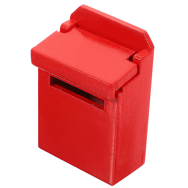 Mini Postkasse Modell Miniatyr Postkasse Figur Tiny Trepostkasse Mini Hus Postkasse Dekor -HG Red 7X4.5X2.5CM