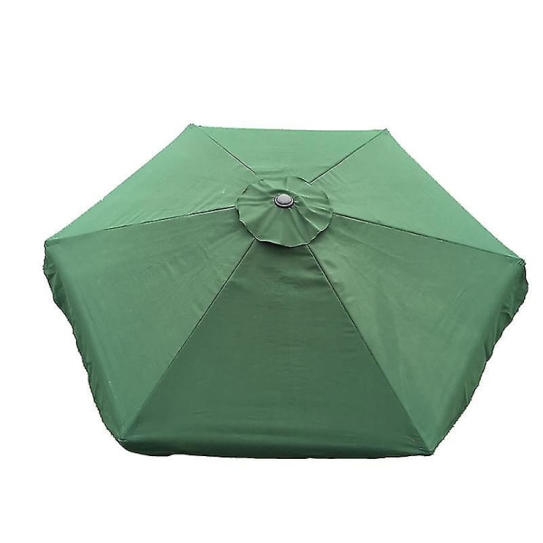3 m rund haveparasol paraply Udendørs gårdhave Solskærm baldakin 3 m 6/8x arm green 2.7m 6bones