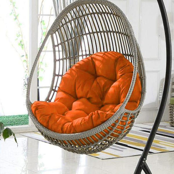 Riippuva muna tuolin tyynyn vaihto Yhteensopiva hengittävä tuolimatto Yhteensopiva ulkokäyttöön sisätiloissa Orange Custom Size Weight