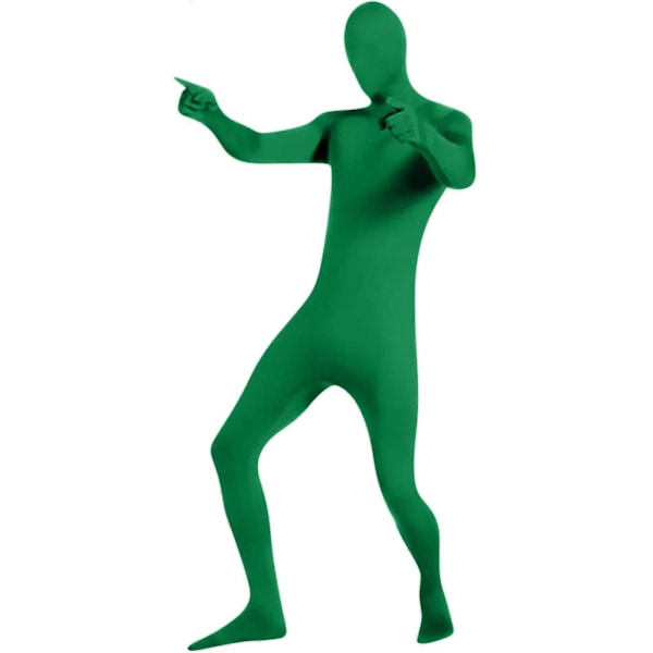 Herr Dam Zentai Dräkt Åtsittande Jumpsuit Enfärgad Dansdräkt Scenföreställningsdräkt Green S