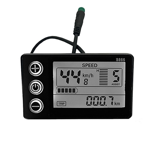 Sähköpyörän Näyttö 24v/36v/48v Vedenkestävä Lcd-näyttö S866 Ohjainpaneelin Kojelauta Elelle