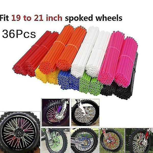36st Cykel Motorcykel Smutsdekoration Motocross Hjul Eker Wraps Fälgar Pink