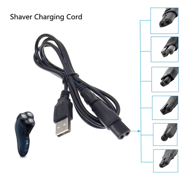 Dc5,5x2,1mm hanstik til C8 hunstik Strømledningskonverteringsgrænseflade -HG With a USB line