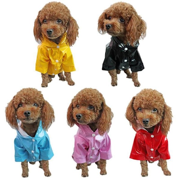 M Størrelse Udendørs Hoodies Jakke Vandafvisende Hundeklæder Hvalpe Regnjakke Regnfrakke - Rød M