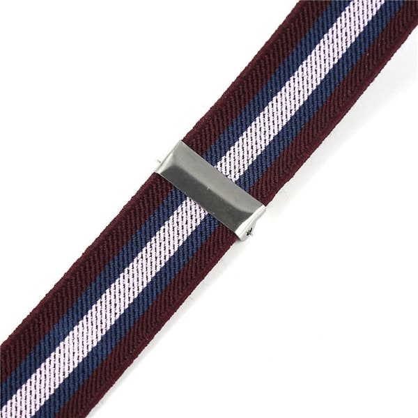 Elastiske bukseseler i Y-form Herre Dame Ensfarge/stripe Justerbare seler -HG Royalblue