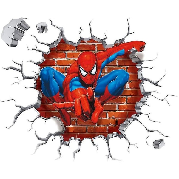 Spiderman Wall Stickers Gør det selv Aftagelig Spiderman Børne Themed Art Boy Room Wall Sticker Hs