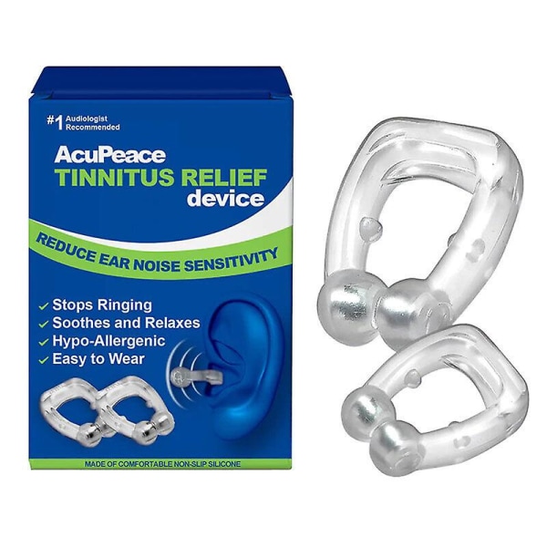 2x tinnitusavlastningsenhet kompatibel med ringende ører Stopp øreringing kompatibel med menn kvinner