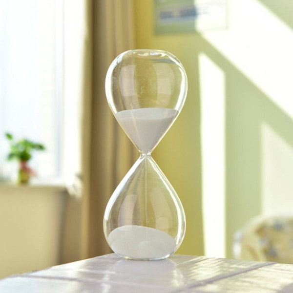 5/30/60 minuter Rund Sand Timer Personlighet Glas Timglas Ornament Nyhet Tidshanteringsverktyg Black 30 Minutes
