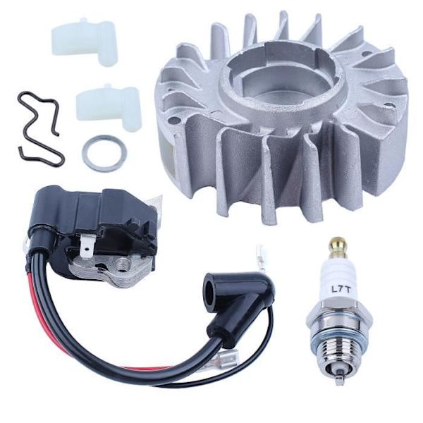 Svänghjulskolv Reparationskit Kompatibelt Med Stihl Motorsåg 017 018 MS170 MS180 MS170 180 Tändspole Med / 2 Ledningar Hg
