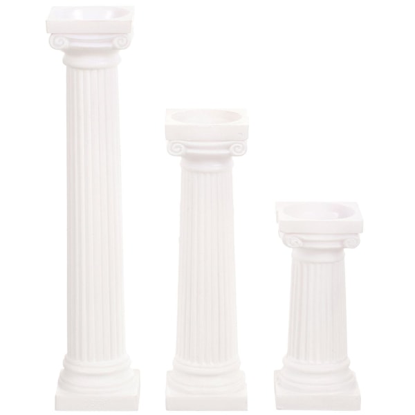 12st romersk pelare staty mini kolumn foto rekvisita Sand bord romersk pelare dekor White 15.2X15.2cm